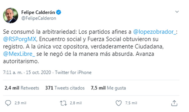 Niega TEPJF registro a México Libre de Zavala y Calderón