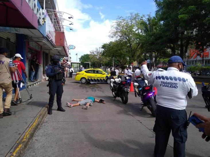 Riña en calles de Veracruz deja dos personas lesionadas