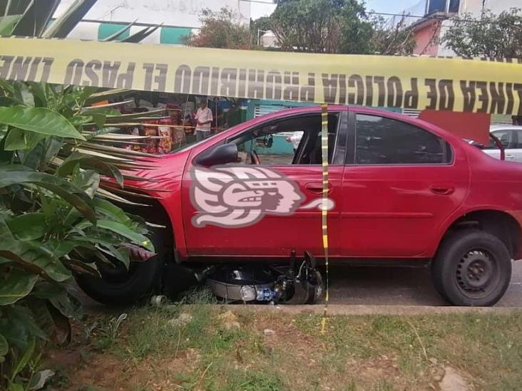 Tras persecución, conductor atropella a motopatrullero en Coatzacoalcos