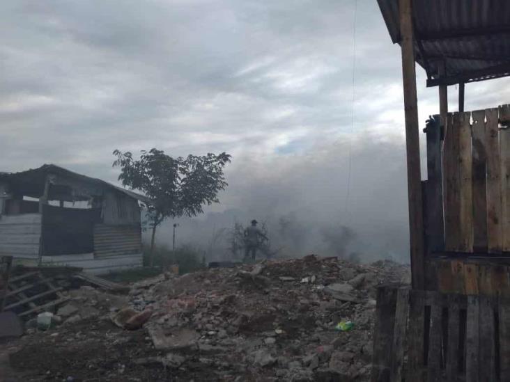 Voraz incendio consume varias vivienda en fraccionamiento de Veracruz