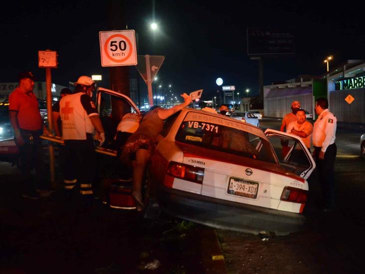 Se registra fuerte accidente en calles de Veracruz