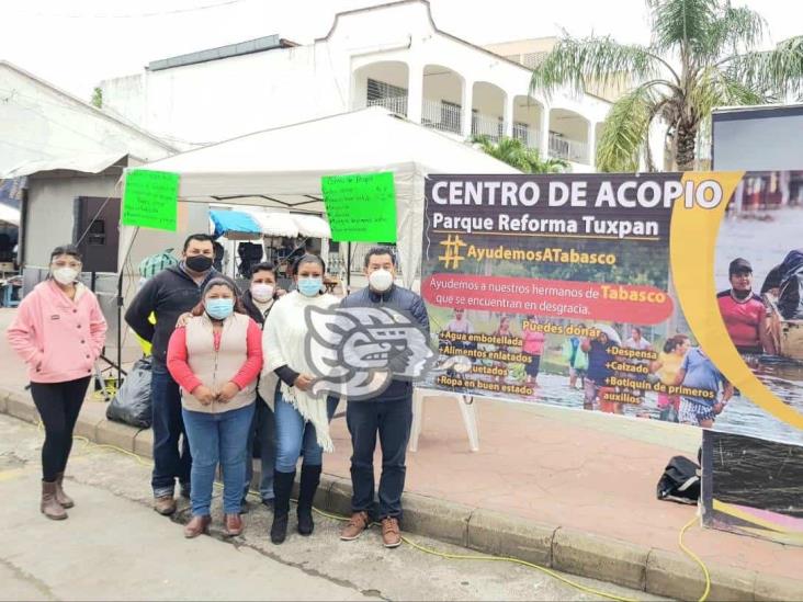 En norte de Veracruz, colectan Antorchistas víveres para Tabasco