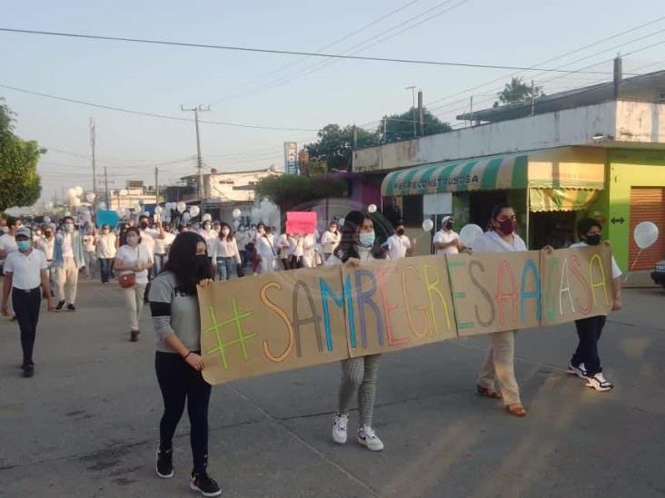 Marchan en Jáltipan para exigir la aparición de Samara Arroyo