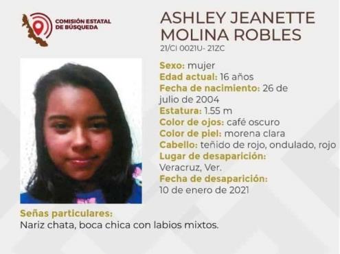 Familiares piden ayuda para localizar a Ashley, desapareció en Veracruz