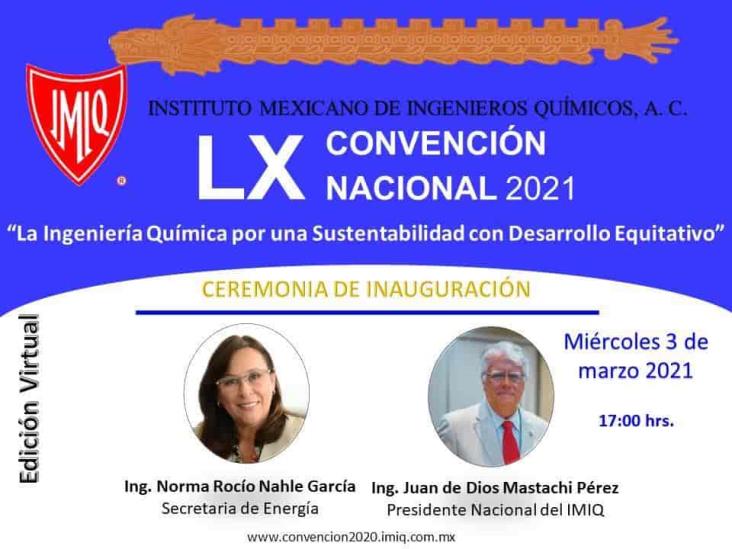 Rocío Nahle inaugurará la LX Convención Nacional IMIQ 2021 organizada desde Coatza