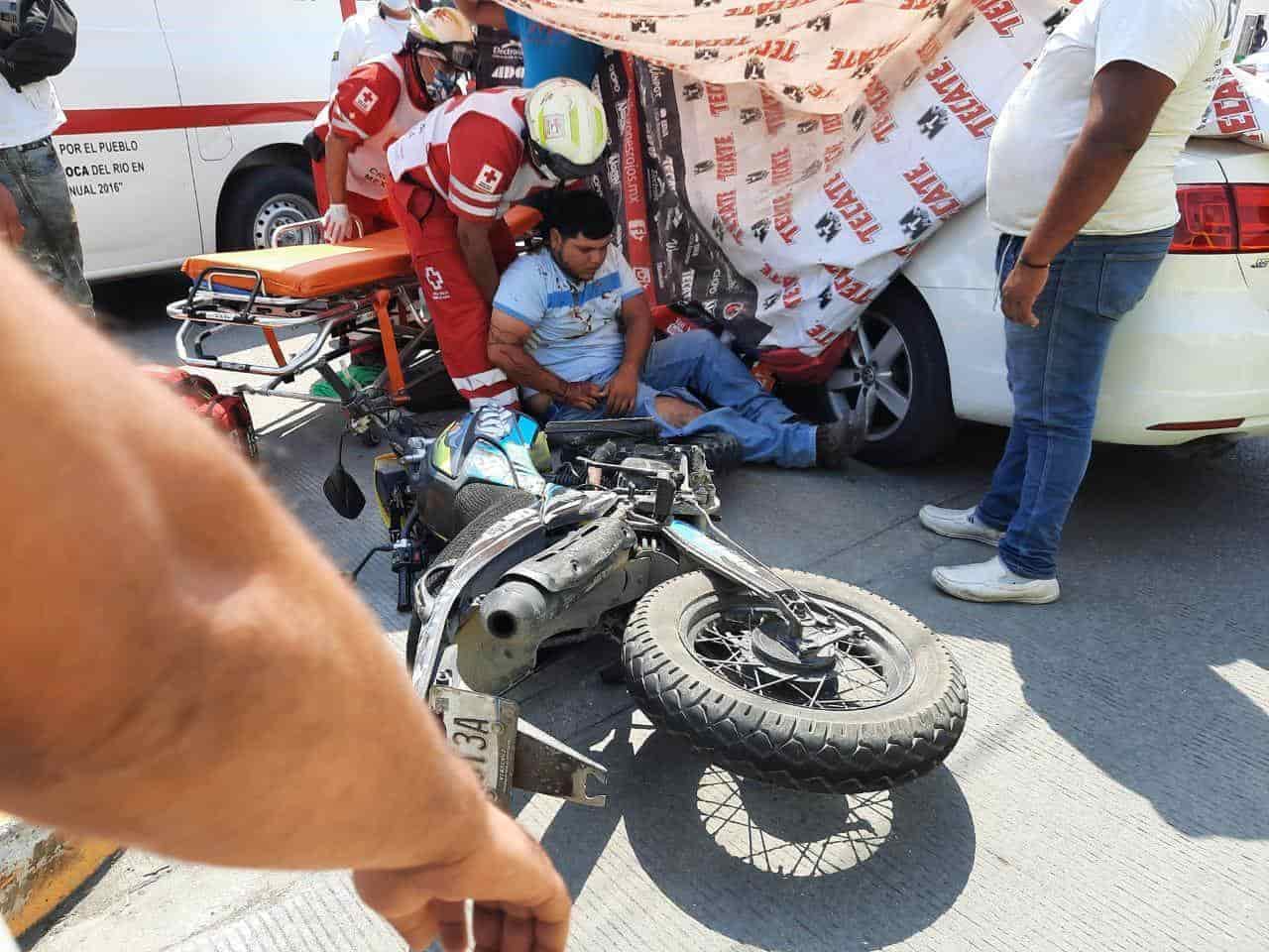 Choque Entre Motociclista Y Automóvil Deja Un Herido En Veracruz