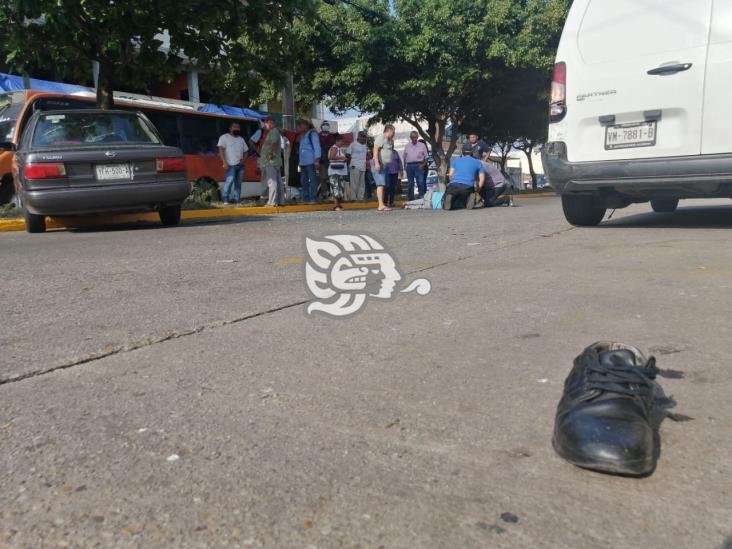 Abuelito nanchiteco es arrollado en Coatzacoalcos