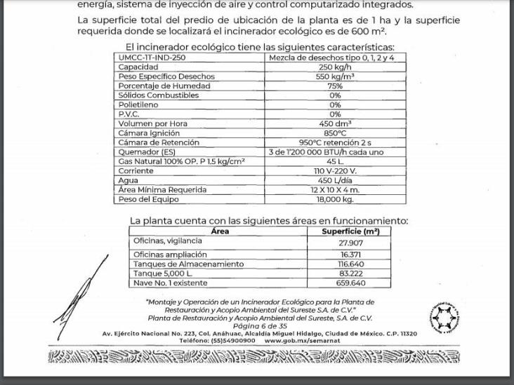 Semarnat autoriza construcción de incinerador ecológico en Ixhuatlán del Sureste