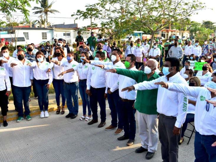 Rinde protesta el Comité Municipal del Partido Verde en Coatzacoalcos