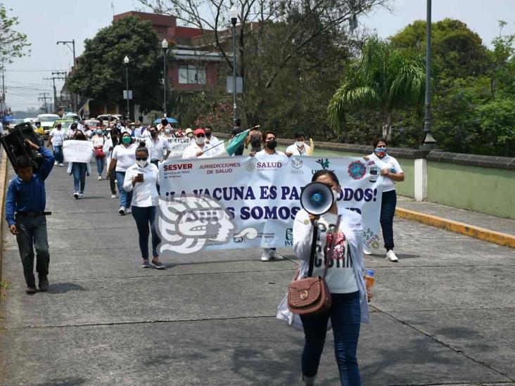 De nuevo personal de Salud de Veracruz protesta por no recibir vacuna anti covid