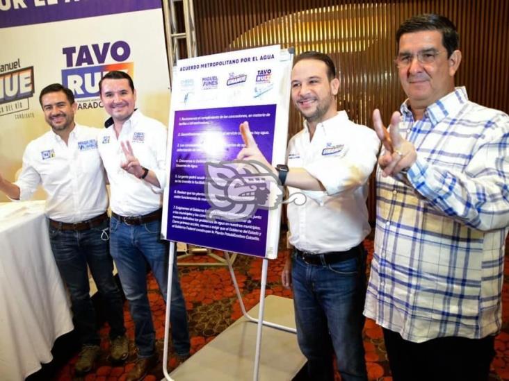 Candidatos de Veracruz Va presentan Acuerdo Metropolitano por el Agua