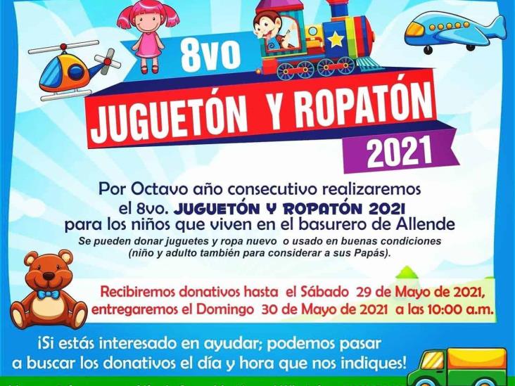 Organizan Juguetón y Ropatón a beneficio de niños de Allende