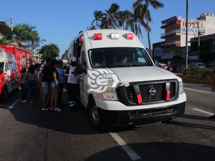 Fuerte choque al sur del Puerto de Veracruz deja un herido grave