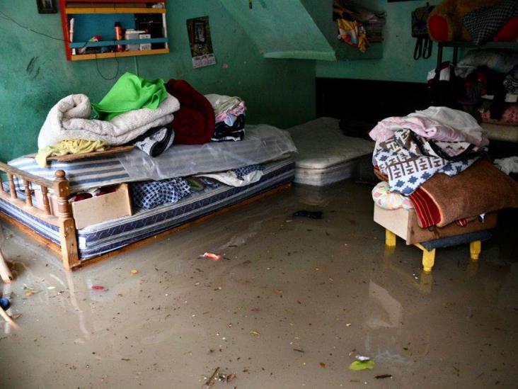 Tormenta afecta a 39 colonias de Xalapa; casi 300 casas inundadas