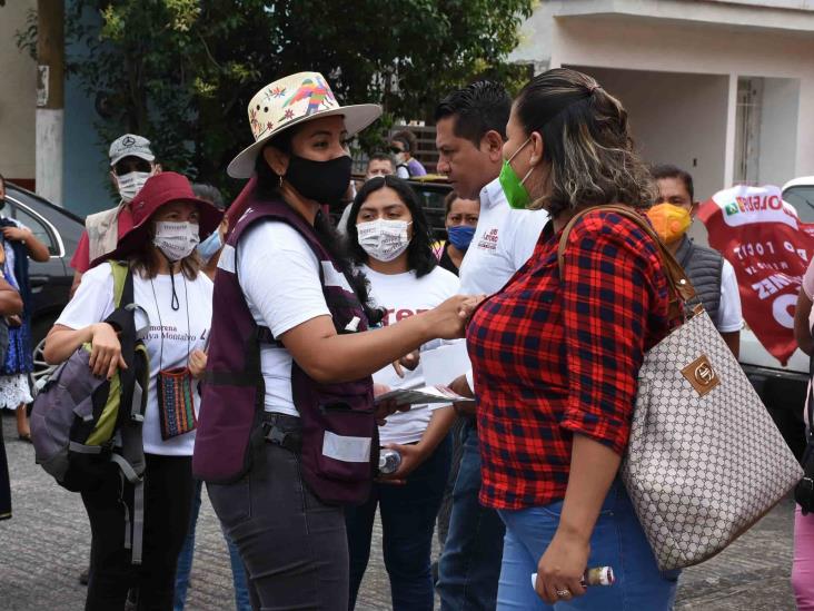 En Ixhuatlancillo, piden mejoramiento de servicios públicos a candidatos de Morena