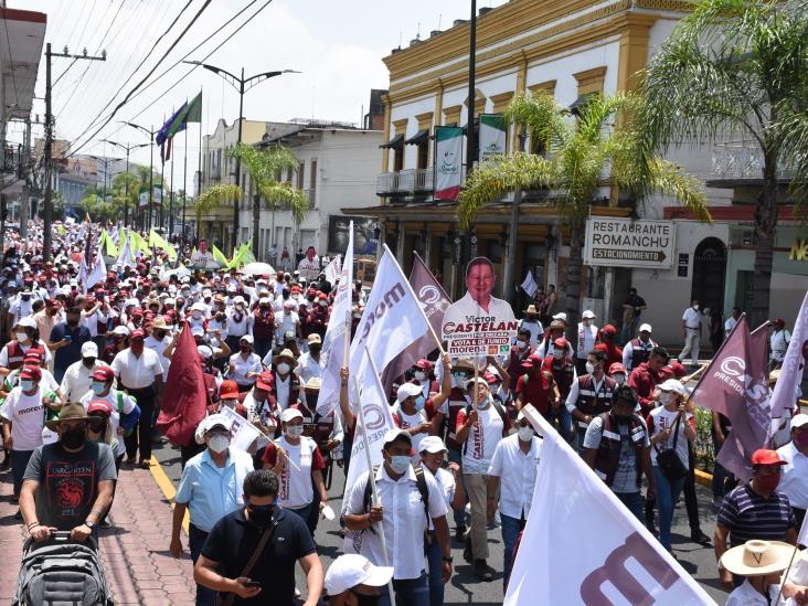 Candidatos punteros a alcaldía realizan caravanas en Orizaba