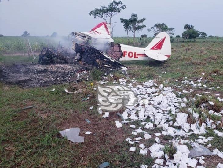 Se cae avioneta en comunidad cerca de Cosamaloapan