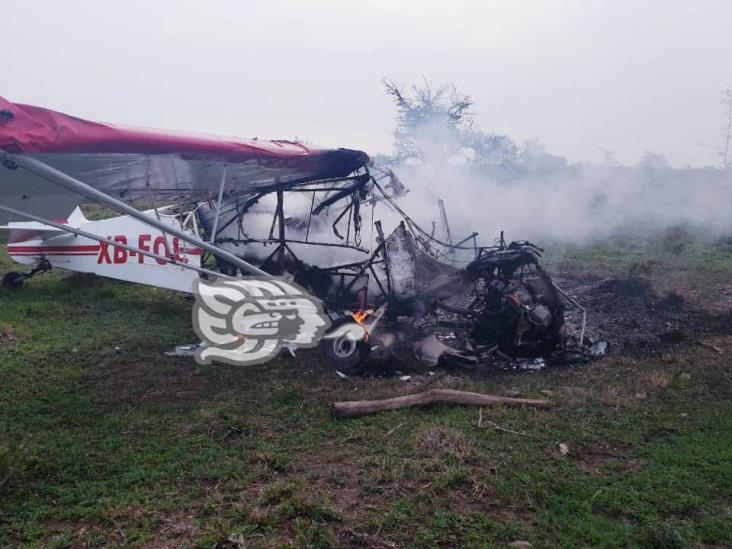 Se cae avioneta en comunidad cerca de Cosamaloapan