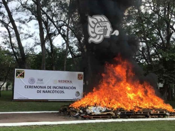 FGR incineró 2 toneladas 220 kilos de marihuana en Veracruz