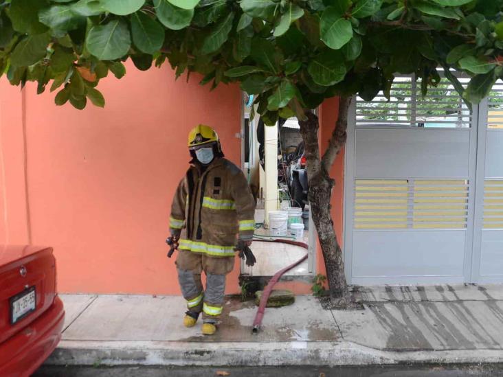 Se registra incendio al interior de vivienda en Boca del Río