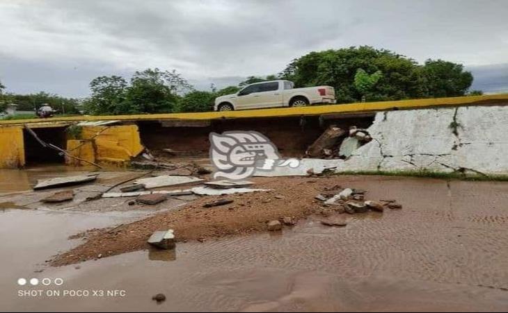 Anegaciones en 6 municipios por creciente de ríos San Juan y Coatzacoalcos
