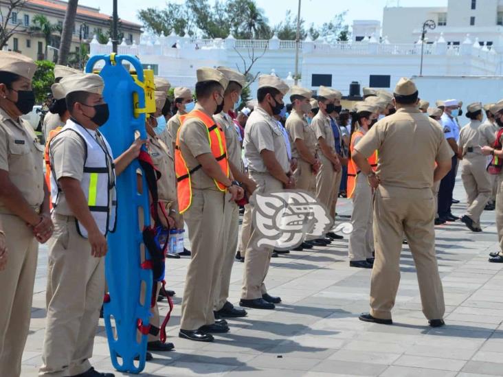 En Veracruz Puerto, participan Pemex, Apiver e IMSS en simulacro nacional