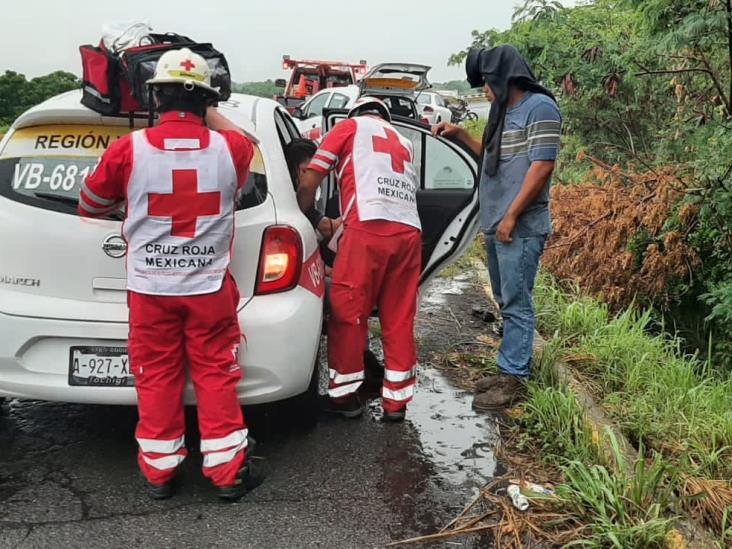 Ante falla mecánica se registra accidente en carretera federal 140 Veracruz-Xalapa