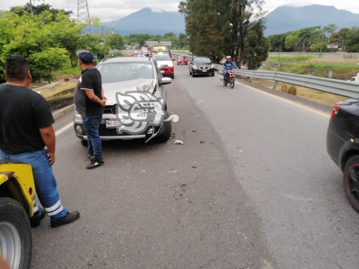 Fuerte accidente en carretera de Ixtac deja un ciclista lesionado