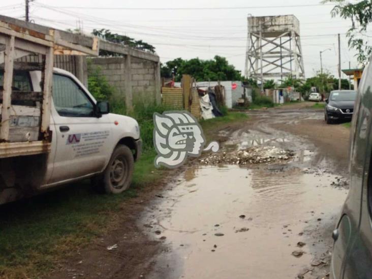 Incumple Fernando Yunes con pavimentación en Albatros