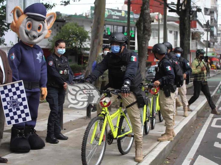 Policías ciclistas reforzarán la educación vial en la ciclovía de Xalapa