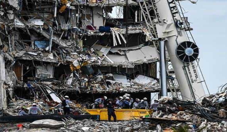 Hallan más cuerpos en escombros de edificio colapsado en Florida