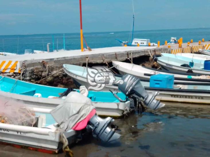 Rehabilitan muro de pescadores en Veracruz