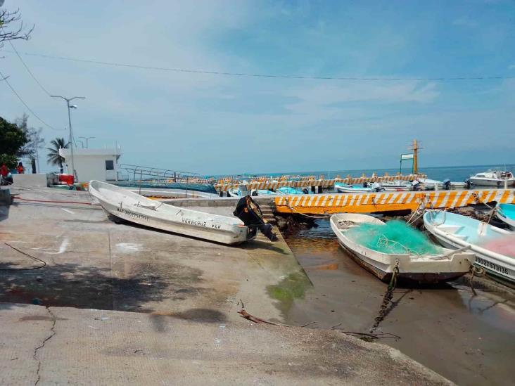 Rehabilitan muro de pescadores en Veracruz