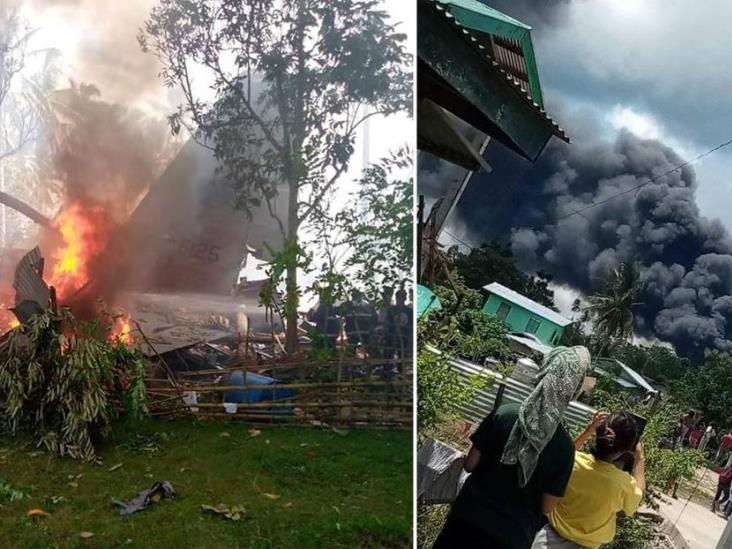 Avión militar se estrella en Filipinas; hay al menos 31 muertos