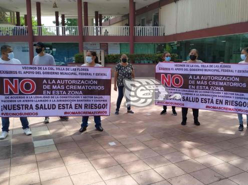 Protestan contra instalación de crematorios en Poza Rica