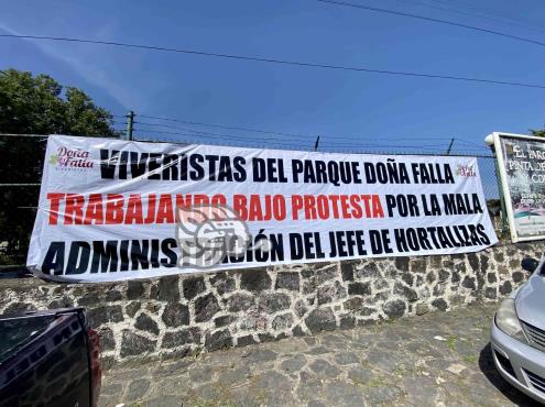 En Xalapa, exigen viveristas del parque Doña Falla salida de jefe de hortalizas