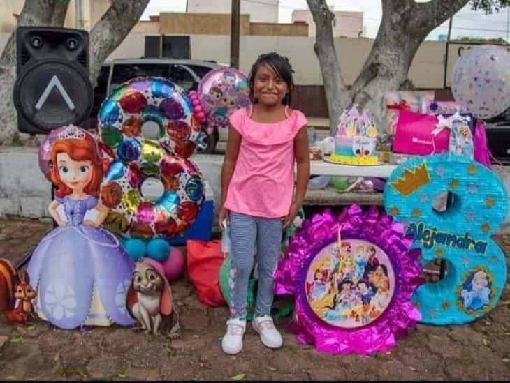 Hacen realidad el sueño de Alejandrita, tener una fiesta de cumpleaños