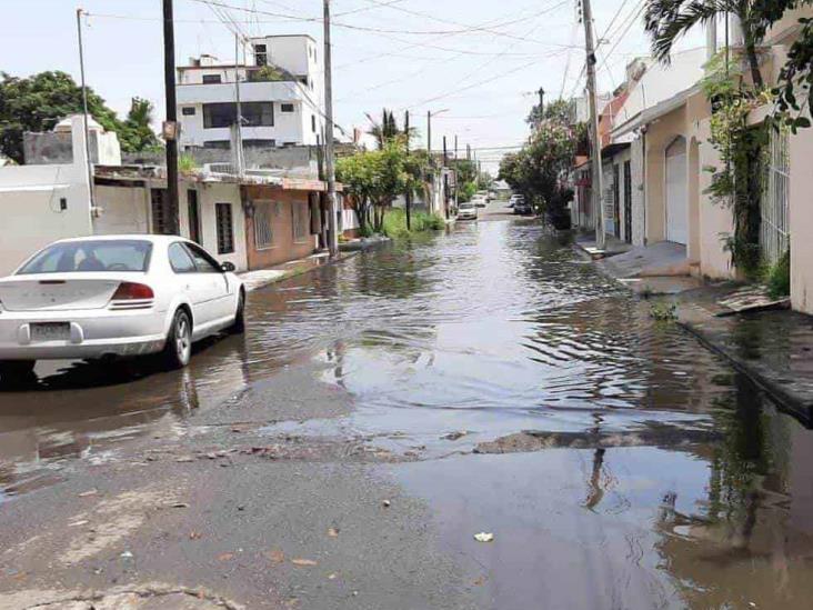 Denuncian vecinos falta de reparación en drenaje de Boca del Río
