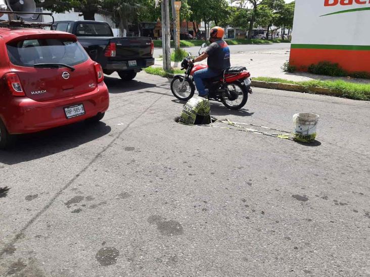 LLenas de baches y hoyos se encuentran calles de puerto de Veraracruz