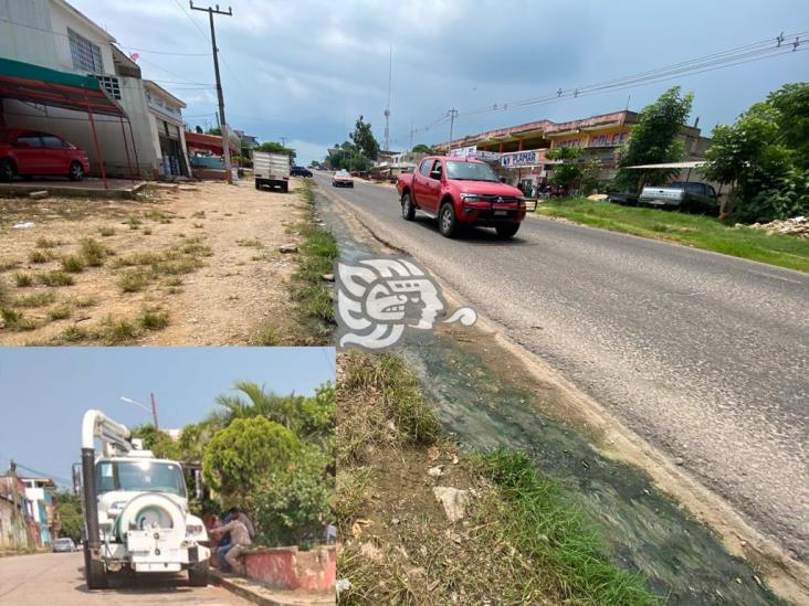 CAEV no atiende fuga de aguas negras de la Costera del Golfo