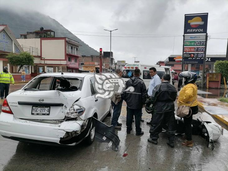 Accidente en calles de Río Blanco deja un lesionado