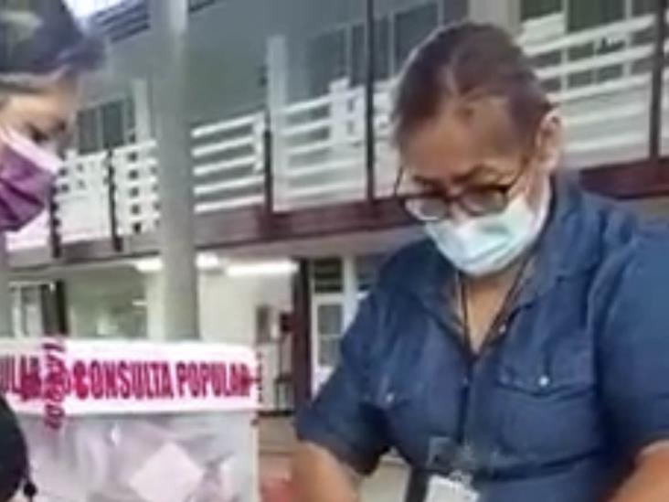 En redes sociales, filtran video de fraude durante Consulta Ciudadana en Orizaba