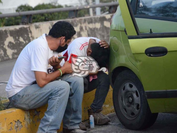 Hombres en estado de ebriedad se accidentan en Veracruz