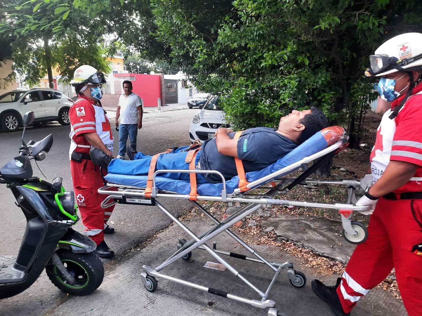 Motociclista Se Impacta Con Taxista En Calles De Veracruz