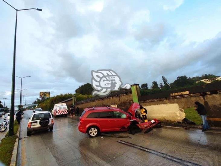 Fuerte accidente en la carretera Coatepec- Xalapa