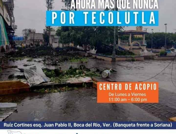 Fundaciones piden donaciones para damnificados de Tecolutla