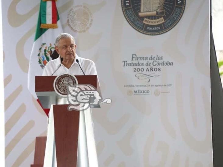 Conmemora AMLO 200 años de la Firma de los Tratados de Córdoba