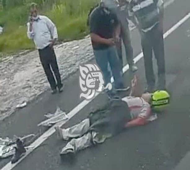 Se accidenta motociclista en Cerro Gordo