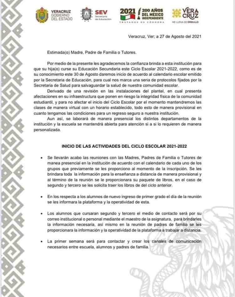 En Veracruz, no todas las escuelas tienen condiciones para el regreso a clases