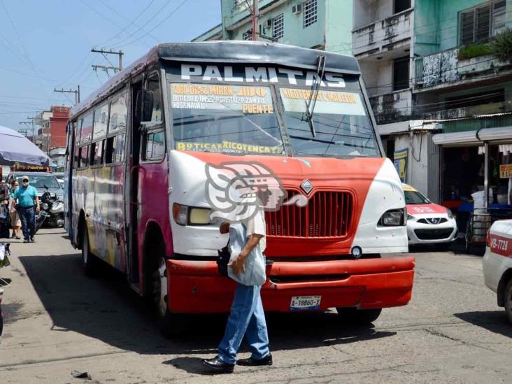 Urbano atropella a peatón en el centro de Veracruz